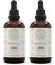 HerbEra Wild Geranium A120 Alcohol Herbal Extract Tincture - 2 Pack of Concentrated Liquid Drops with Natural Dried Root - 2x4 fl oz
