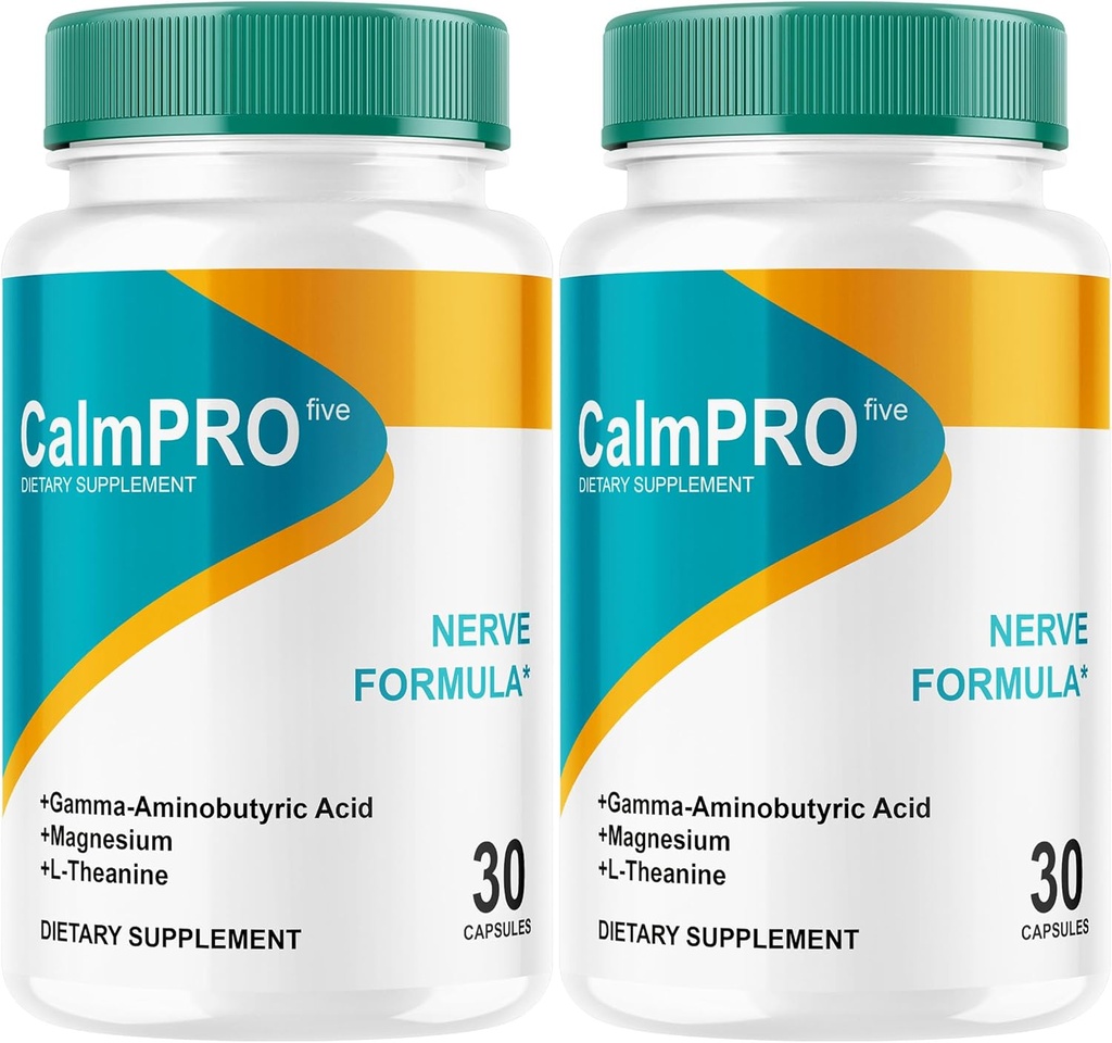 (2 Pack) Natural Calm Pro 5 Supplement Capsules - Advanced Formula for Relaxation - 2 Bottle Pack