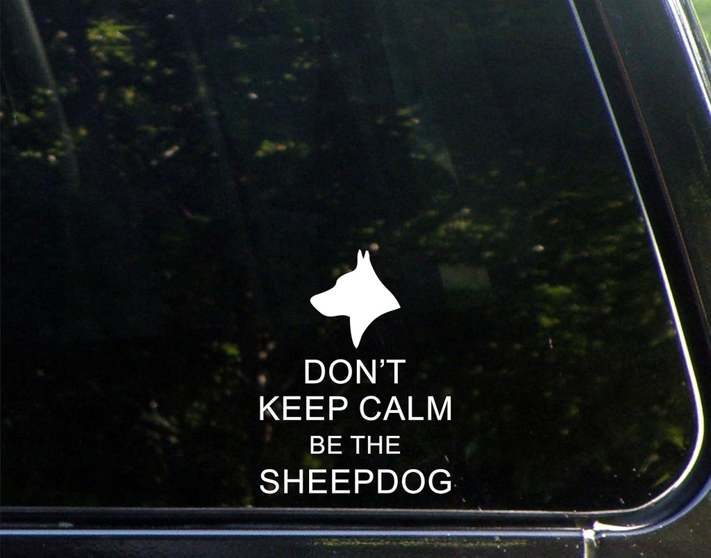 Be The Sheepdog Vinyl Die Cut Decal/Bumper Sticker - Sweet Tea Decals - 3 3/4" x 5" - Ideal for Windows, Trucks, Cars, Laptops, and More
