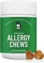 Dog Allergy Relief Chews with Probiotics and Immunity Support - Soothes Itchy Dogs, Supports Skin and Coat Health - 60 Tasty Bites