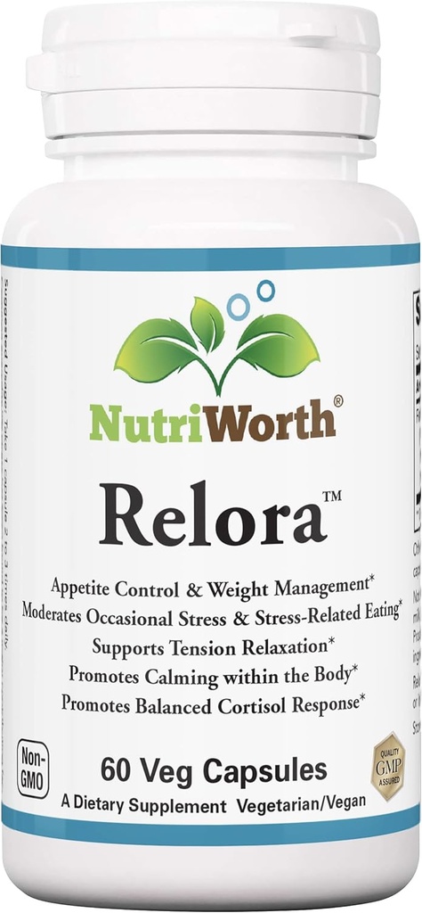 Relora Stress and Weight Management Supplement - Plant-Based Capsules - 60 Servings