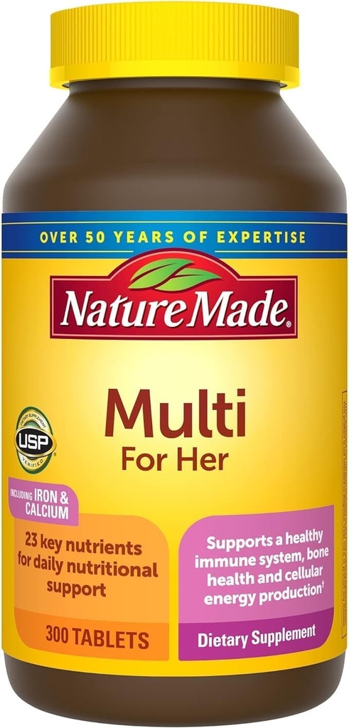 300 Count Nature Made Women's Multivitamin Tablets for Daily Nutritional Support