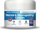 Maximum Strength Neuropathy Cream with Arnica and L’Arginine for Foot, Hands, Legs, and Toes Relief - 2.82oz Formula with Vitamin B6, MSM, and Aloe