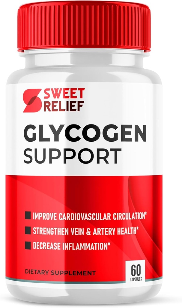 Sweet Relief Glycogen Support Capsules for Blood Vessel Health - 60 Pills