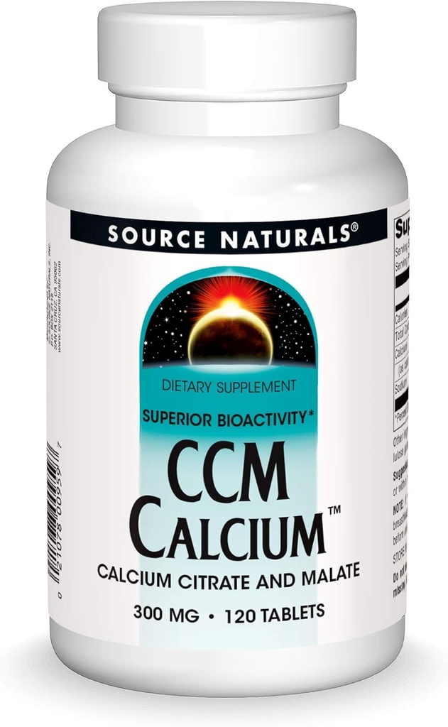 Source Naturals Citrate Malate Calcium Supplement - 120 Tablets