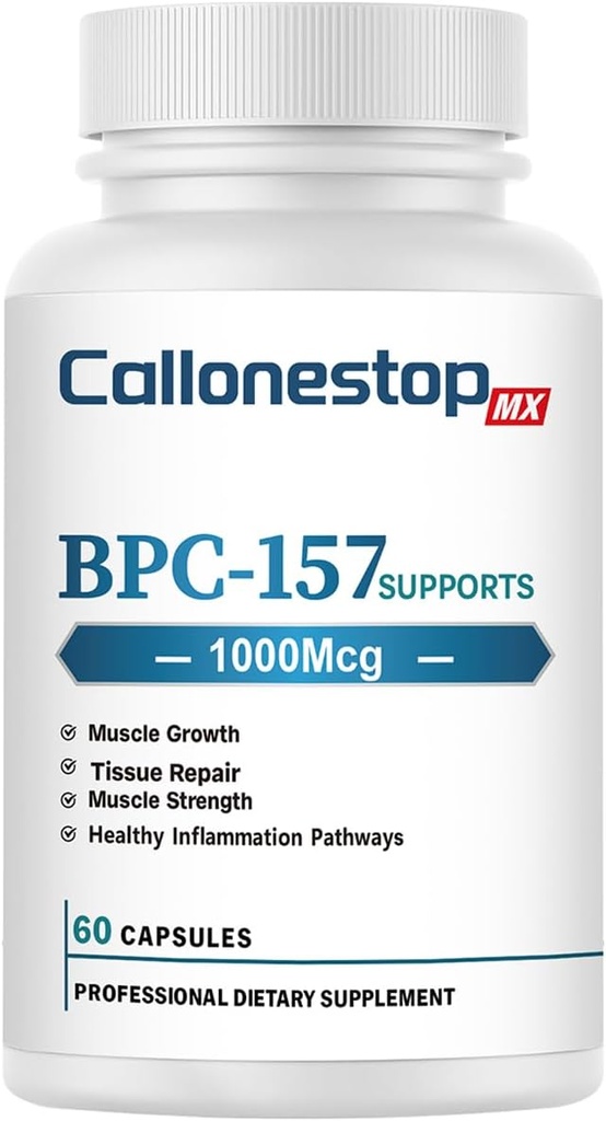 Callonestop MX BPC-157 Peptide Capsules - Muscle Growth Supplement - Gluten-Free - 60 Count