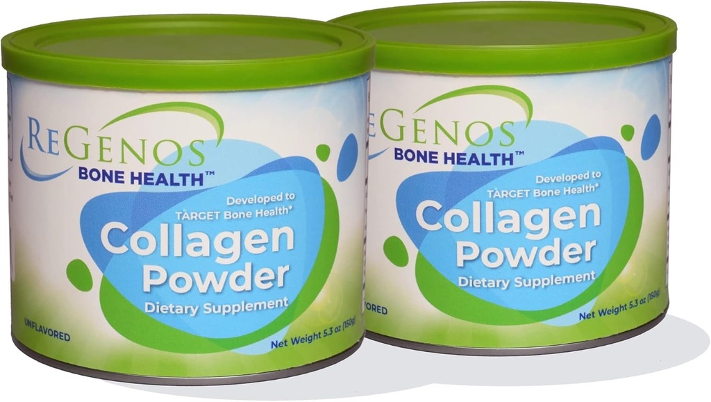 Bone Health Collagen Powder Supplement with Bioactive Peptides - Hydrolyzed, Unflavored, Protein-Rich Formula for Gluten Free and Kosher Diet - 30 Day Supply in 2-Pack