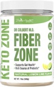Dr. Colbert MD Fiber Zone Powder - Lemon Lime Flavor | Prebiotics, Psyllium Husk, Inulin | 6g Fiber | Keto & Healthy Gut Zone | 19 oz