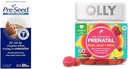 Pre-Seed Fertility Lubricant and Olly Prenatal Gummy Multivitamin Bundle, 60 Count with Omega 3 DHA