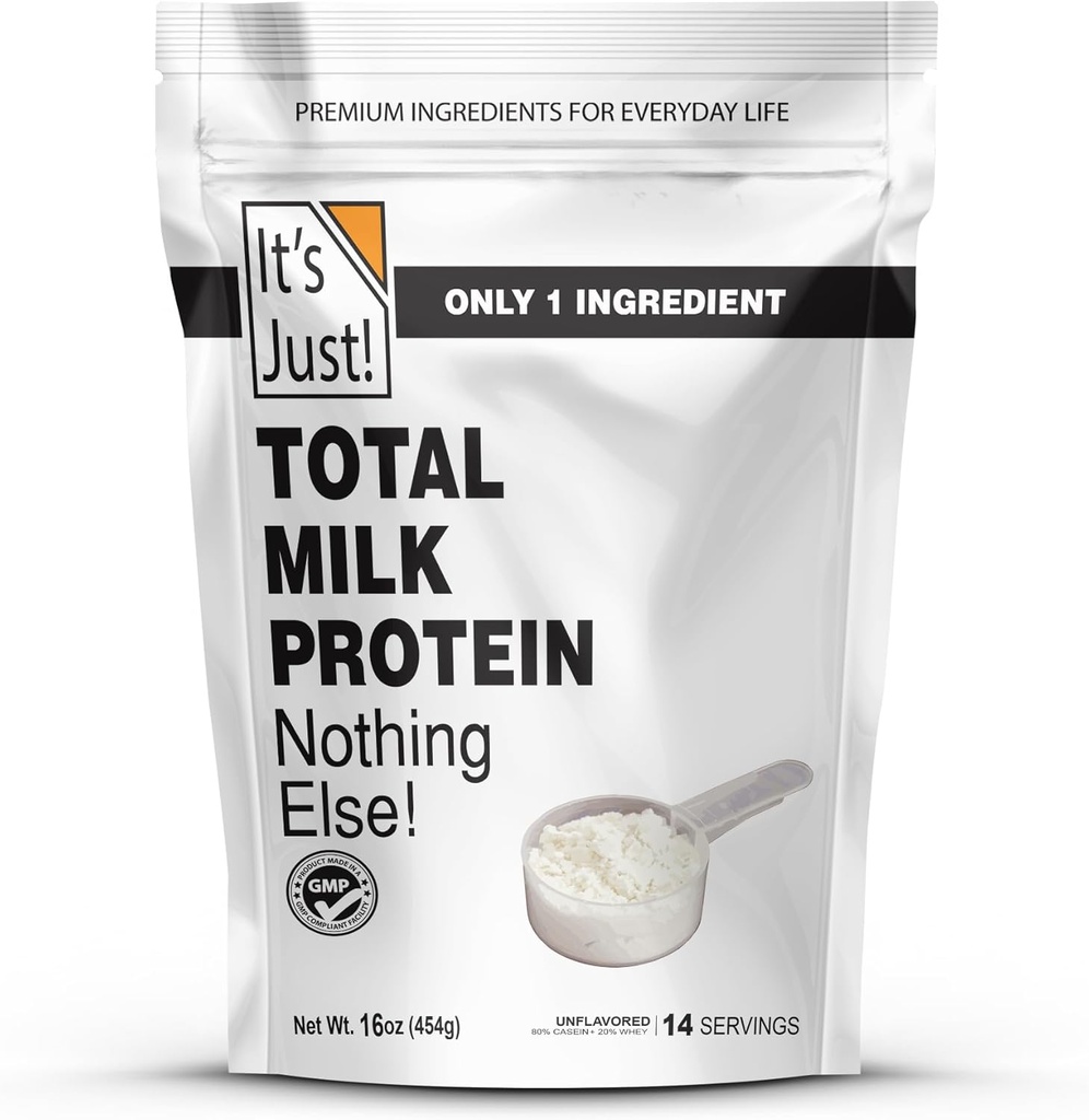 MPC-85 Total Milk Protein Concentrate Powder - 80% Casein / 20% Whey, Hormone Free, No Sugar Added - 1lb Unflavored