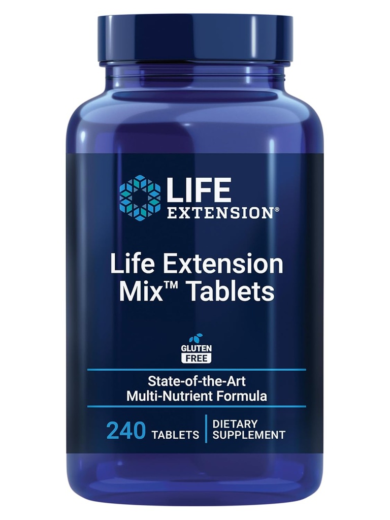 High-Potency Life Extension Mix Tablets with Vitamins, Minerals, Fruits, and Vegetables for Whole-Body Health - 240 Tablets