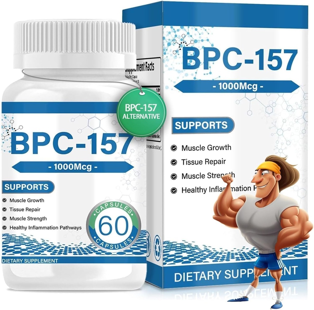 ZDSLASHES 𝐁𝐏𝐂 157 Peptide Capsules - 1000mcg for Muscle Recovery, Third-Party Tested, 60 Capsules