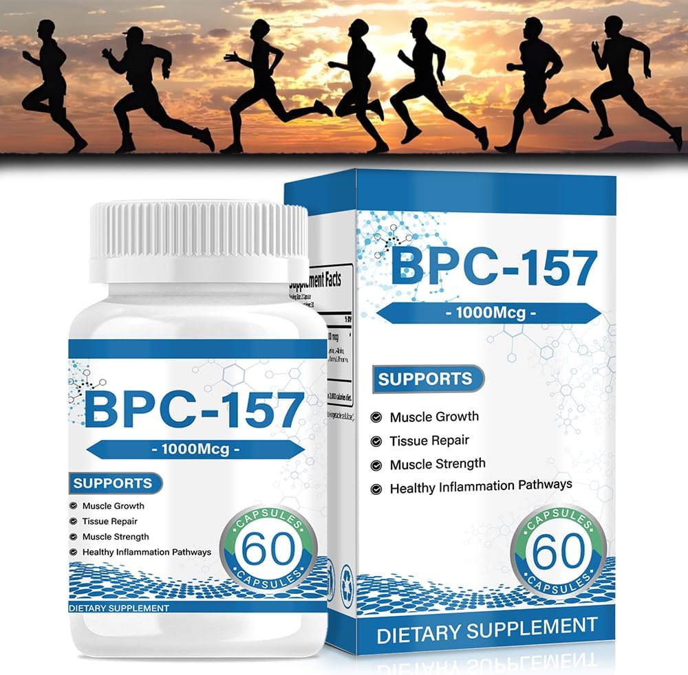 High Potency BPC-157 Pro Capsules 1000mcg - New Protective Compound 157 Supplement Gluten-Free 60ct
