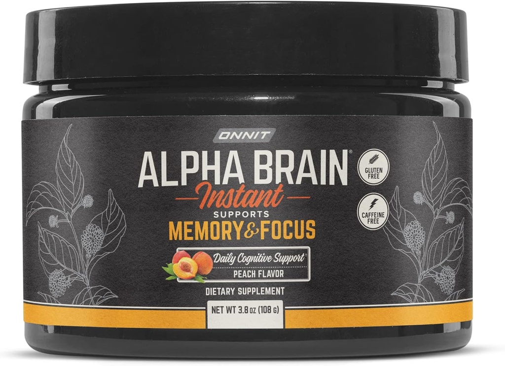 Instant Peach Tub Onnit Alpha Brain Supplement for Cognitive Support