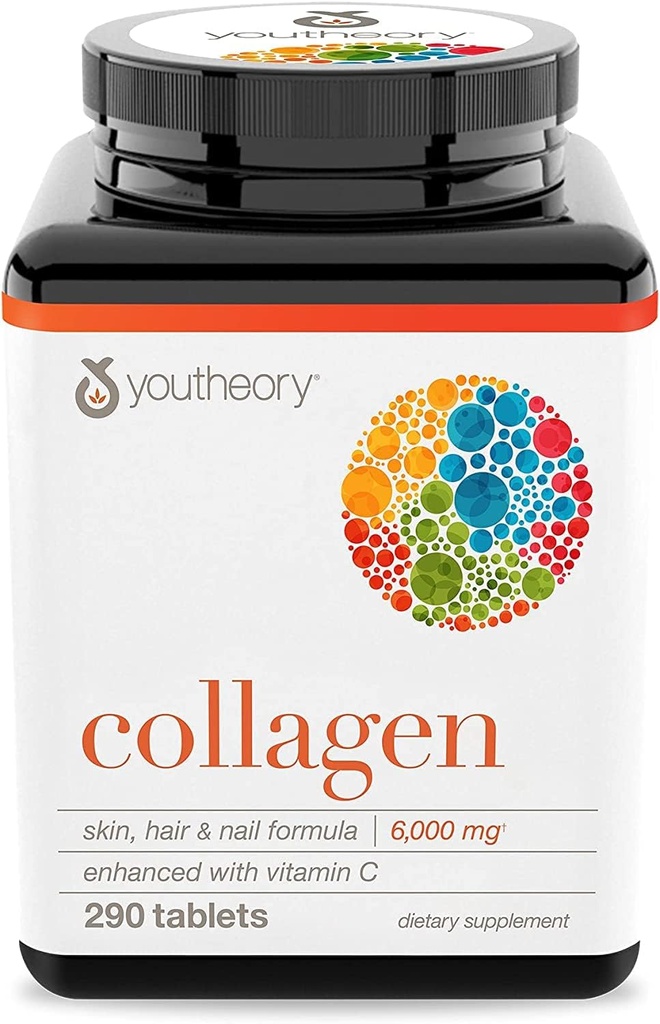 AYOJOY 580 Count Total of YouTheory Collagen Advanced Capsules with Vitamin C