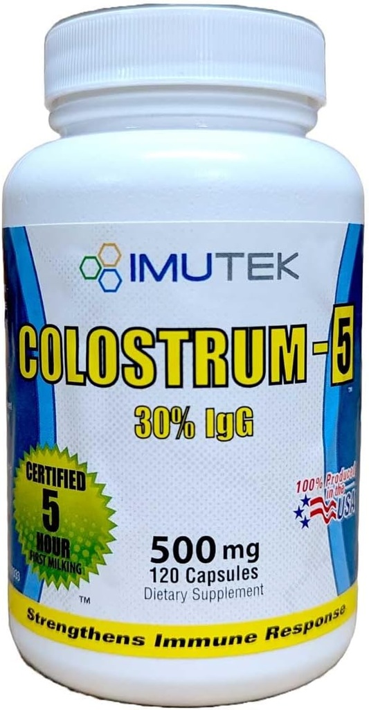 120 Capsules of PIEARA ImuTek Colostrum Powder for Immune Support