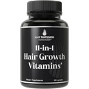 11-in-1 Hair Growth Vitamins with Biotin & Saw Palmetto - Vegan Hair Strength Supplement for Thicker Hair