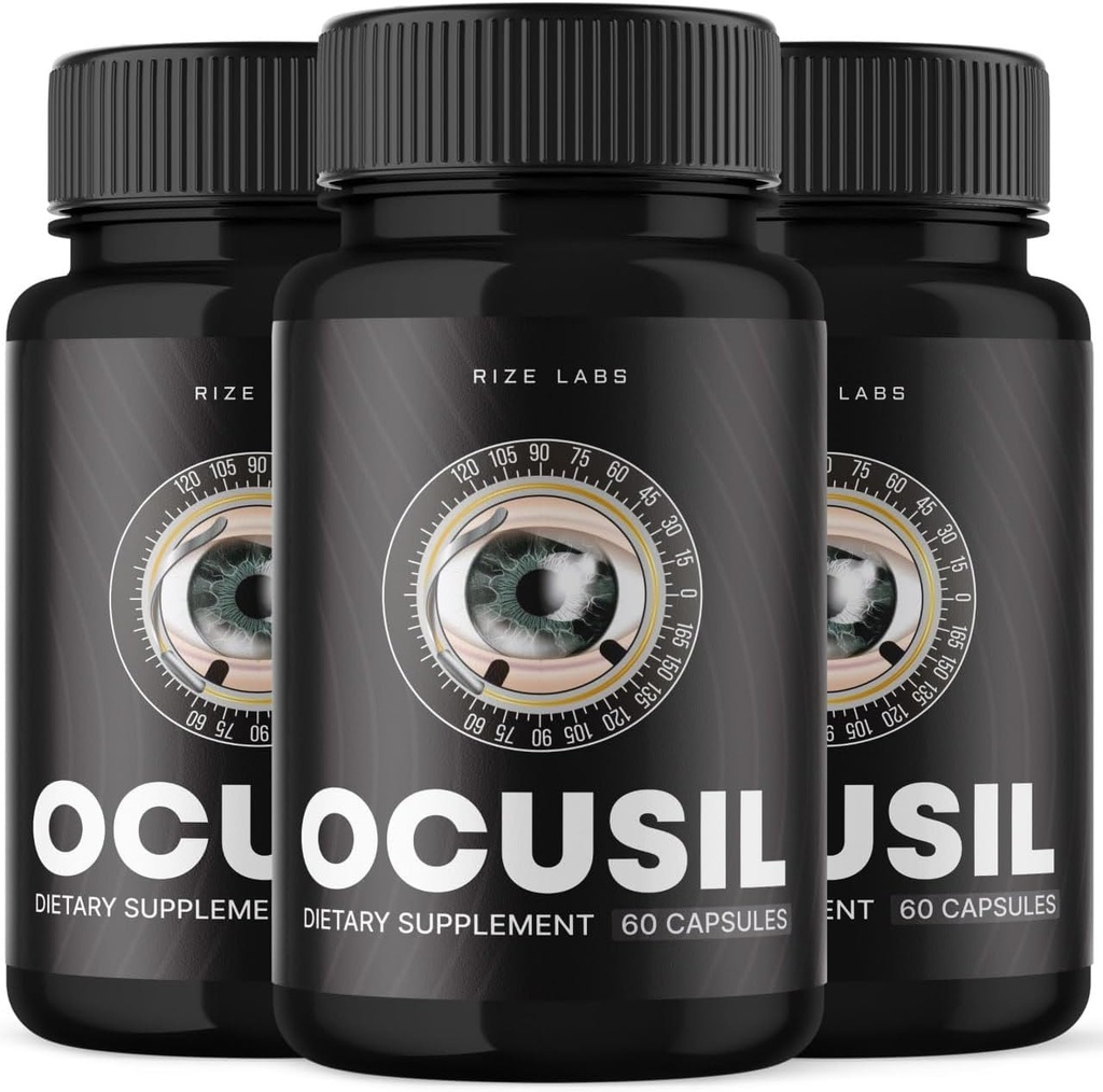 (3 Pack) Rize Labs Ocusil Capsules - Eye Supplement for Concentration, Focus, and Healthy Eyes - 180 Capsules
