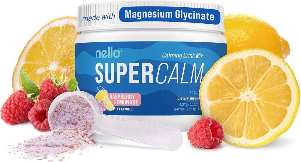 Ashwagandha KSM 66, Magnesium Glycinate, L-Theanine Drink Mix - Vitamin D3 Supplement for Focus & Support - 30 Servings