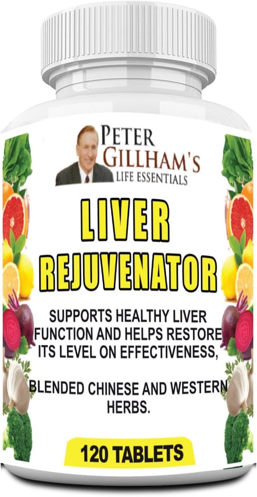 Liver Rejuvenator by Peter Gillham's Life Essentials: 120 Tablets, All Natural Liver Cleanse Support, Non-GMO Herbal Blend, 780 mg, 40 Servings, Made in USA