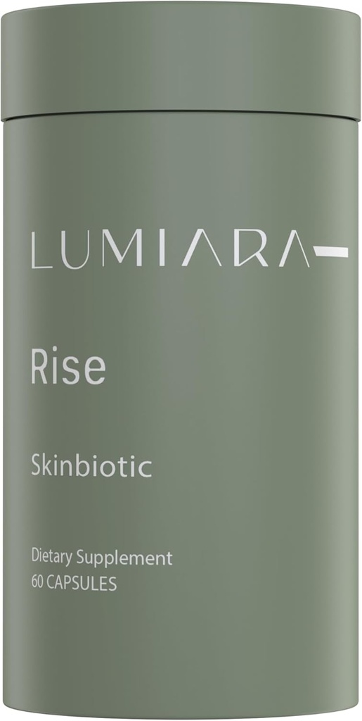 Plant-Based Collagen Booster for Women - Lumiara Rise Skinbiotic Skin Supplement - Beauty & Gut Health Support - Chemical-Free - 60 Capsules