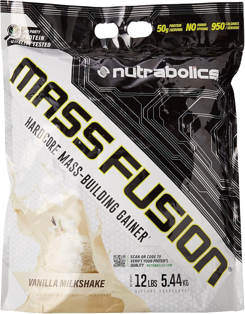 Nutrabolics Mass Fusion Vanilla Shake Protein Powder - 12 lb (29 Servings)
