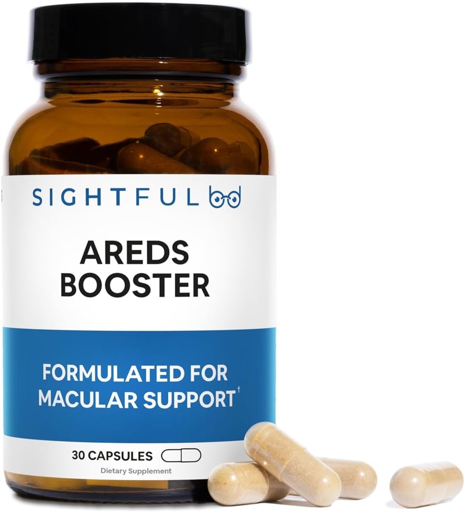 Sightful AREDS 2 Alternative with Resveratrol, Quercetin, & Green Tea Extract | Antioxidant Supplement for Eye Health | 30 Capsules