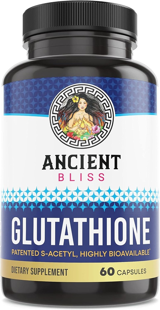 60 Capsules Ancient Bliss S-Acetyl Glutathione Supplement for Cellular Antioxidant, Immune & Joint Support