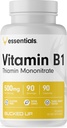 High Potency Bucked Up Vitamin B1 500mg Capsules, Essential Nutrient Supplement (90 Servings)