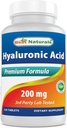 120 Tablets of Best Naturals Hyaluronic Acid 200mg - Non-GMO & Gluten Free for Youthful Skin & Joint Health