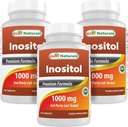 High Potency Best Naturals Inositol 1000 mg Tablets - 120 Count Pack of 1 & 3 - Promotes Mood Balance and Hormonal Health