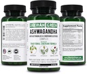 Organic Siberian Green Ashwagandha Root Capsules with Astragalus & Eleuthero Ginseng Complex for Herbal Support