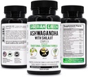 60 Capsules of Siberian Green Ashwagandha, Altai Shilajit, and Turmeric Ayurvedic Complex for Stress Relief, Energy, Mood, and Immune System Support