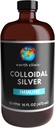 Large 16oz Earth Clinic ® Colloidal Silver 20 PPM in Amber Glass Bottle for Immune Support