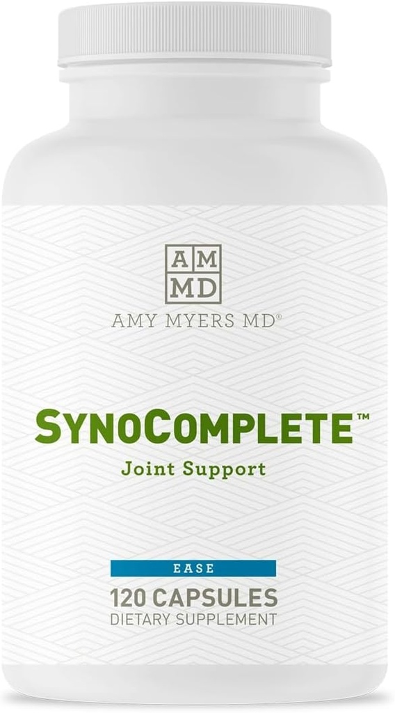 Amy Myers MD Dr Amy Myers SynoComplete Health Support Supplement - Glucosamine HCL + Chondroitin Turmeric - Contains Boswellia Serrata, BCM-95 Turmeric Extract, Hyaluronic Acid - 120 Capsules