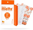 Nutra Meltz 250mg Vitamin C Tablets - Boosts Immune System, Supports Bone Health, Quick Dissolve Orange Flavor - 60 Tablets
