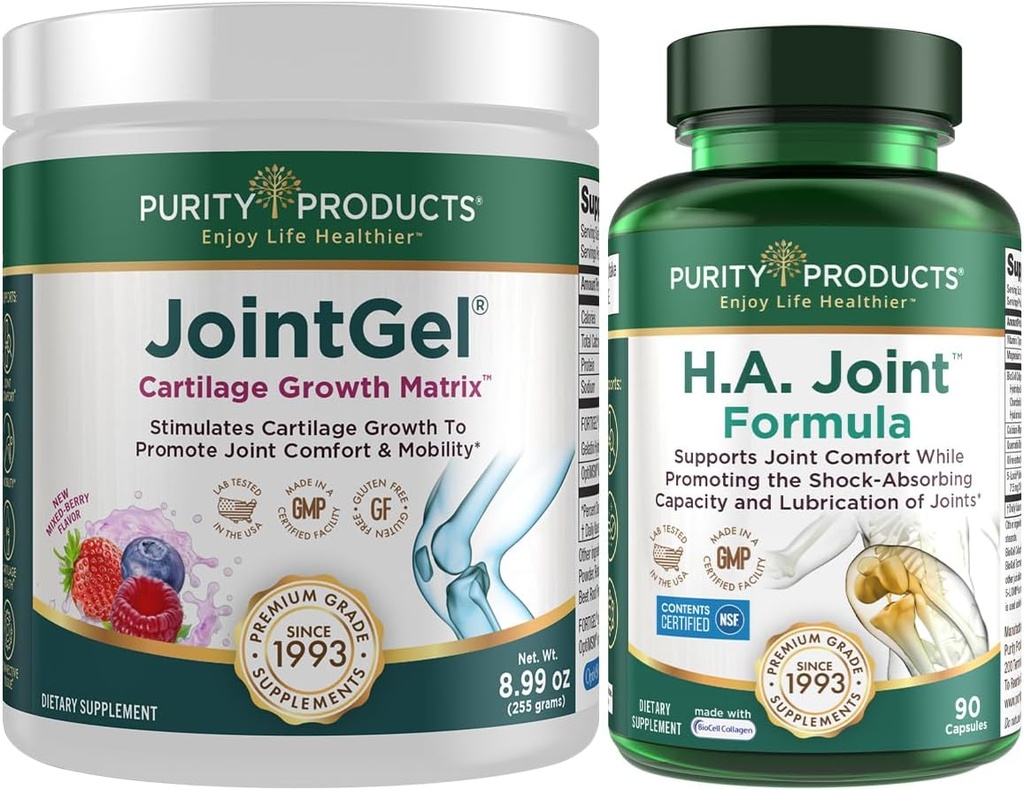 JointGel Bundle: Berry Flavor HA Joint Formula with Collagen Peptides, MSM, and Hyaluronic Acid for Joint Health and Flexibility