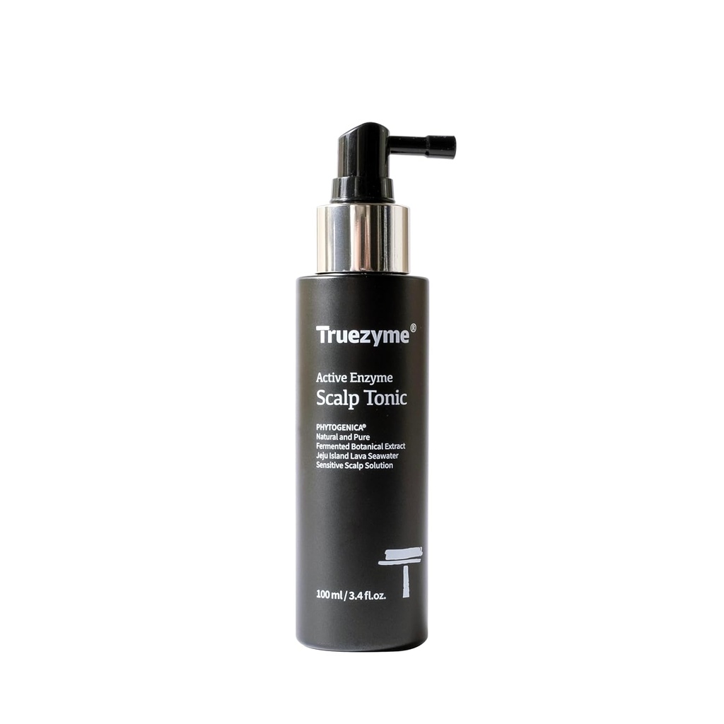 Korean Premium Haircare: truezyme Active Scalp Tonic 100ml - Fermented Botanical Extracts, Hypoallergenic Formula, No Chemicals