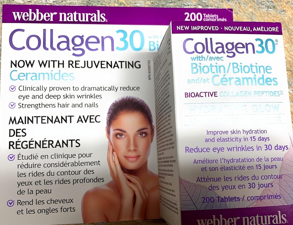 Collagen 30 with Biotin and Ceramides, 200 Tablets by Webber Naturals