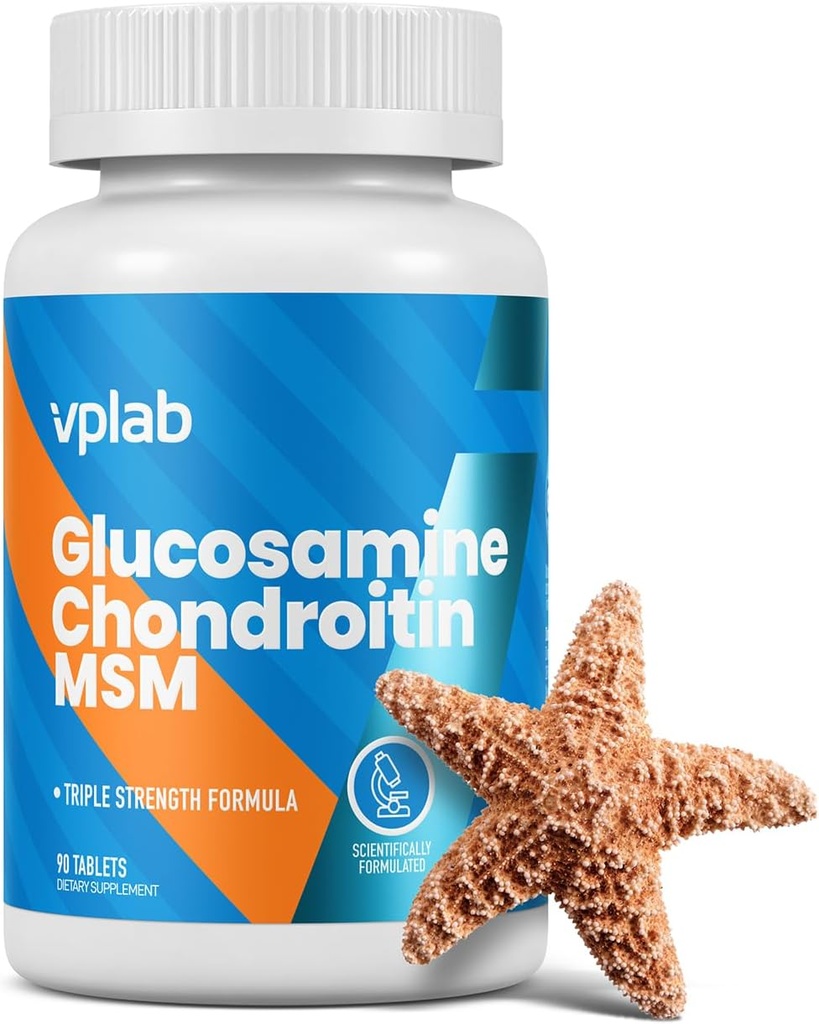 VPLab Glucosamine Chondroitin MSM Complex 90 Tablets - USA Made Joint Support for Flexibility & Mobility