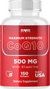 Dr. JOEL'S MOM Nutrix CoQ10 500mg Softgels with Bioperine for Enhanced Absorption - Cellular Energy Support - 150 Count - USA Made