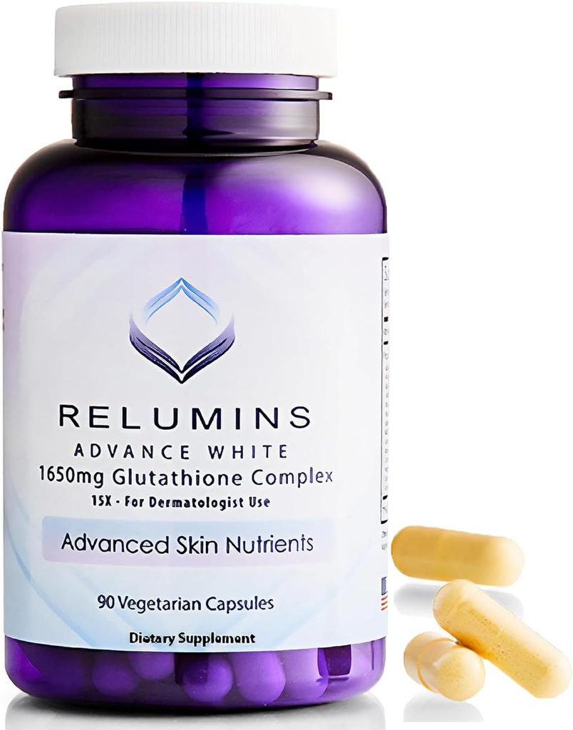 1650mg Glutathione Supplement with Alpha Lipoic Acid, Rose HIPS, Riboflavin, and Vitamin E - 90 Veggie Capsules