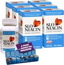 6-Pack Kinara Slo Niacin 500mg Flush Free Capsules/Tablets for Heart, Energy, Circulation - 100 Pills, Vitamin B3 Supplement