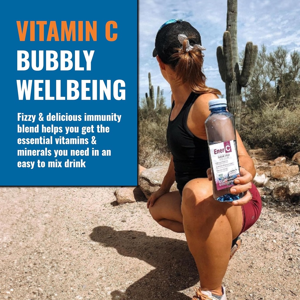Mixed Berry Ener-C Sugar-Free Multivitamin Drink Mix - 1000mg Vitamin C & Electrolytes for Immunity Support - Vegan & Gluten-Free - 30 Packets