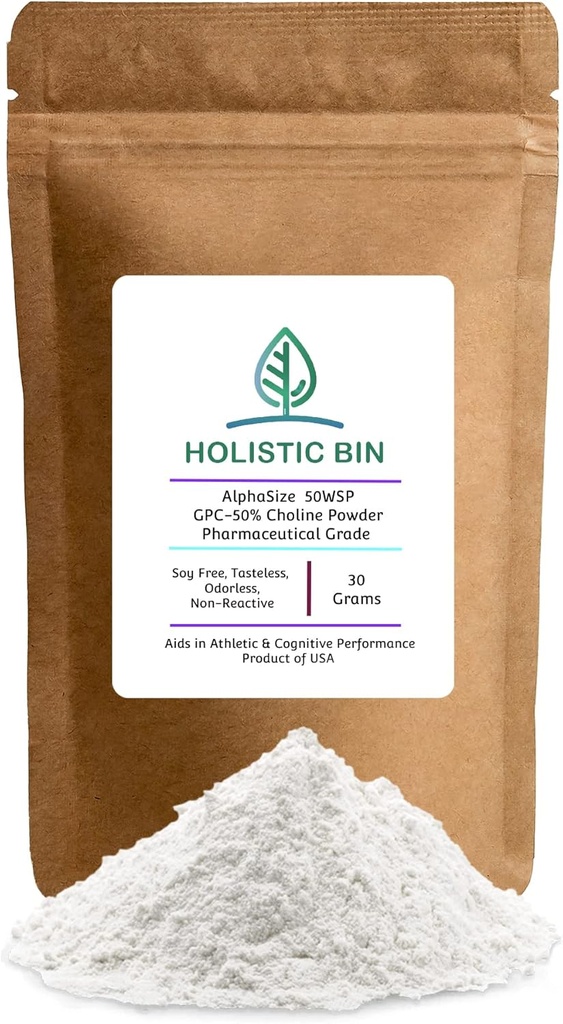 AlphaSize® GPC Powder - Holistic Brain Support Supplement for Memory & Physical Endurance - Bioavailable Choline Supplement