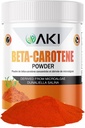 Organic AKI Beta Carotene Powder - Highly Concentrated Source of Vitamin A for Skin, Immune System, and Eyes - 1.5oz/42.52g - GMO-Free & Vegan