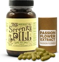 Organic Serenity Pill with Ashwagandha & Passion Flower Extract - 60 Caps Anti-Stress Supplement - Natural Mood Booster with Nutmeg & Green Tea