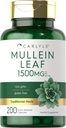 Organic Mullein Leaf Extract Capsules 1500mg - 200 Count - Verbascum Thapsus Supplement - Non-GMO & Gluten Free
