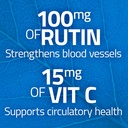 RUTASCORBIN Rutin Supplement with Vitamin C Complex - Supports Immune System, Antioxidant Benefits, and Vascular Health - 50 Tablets