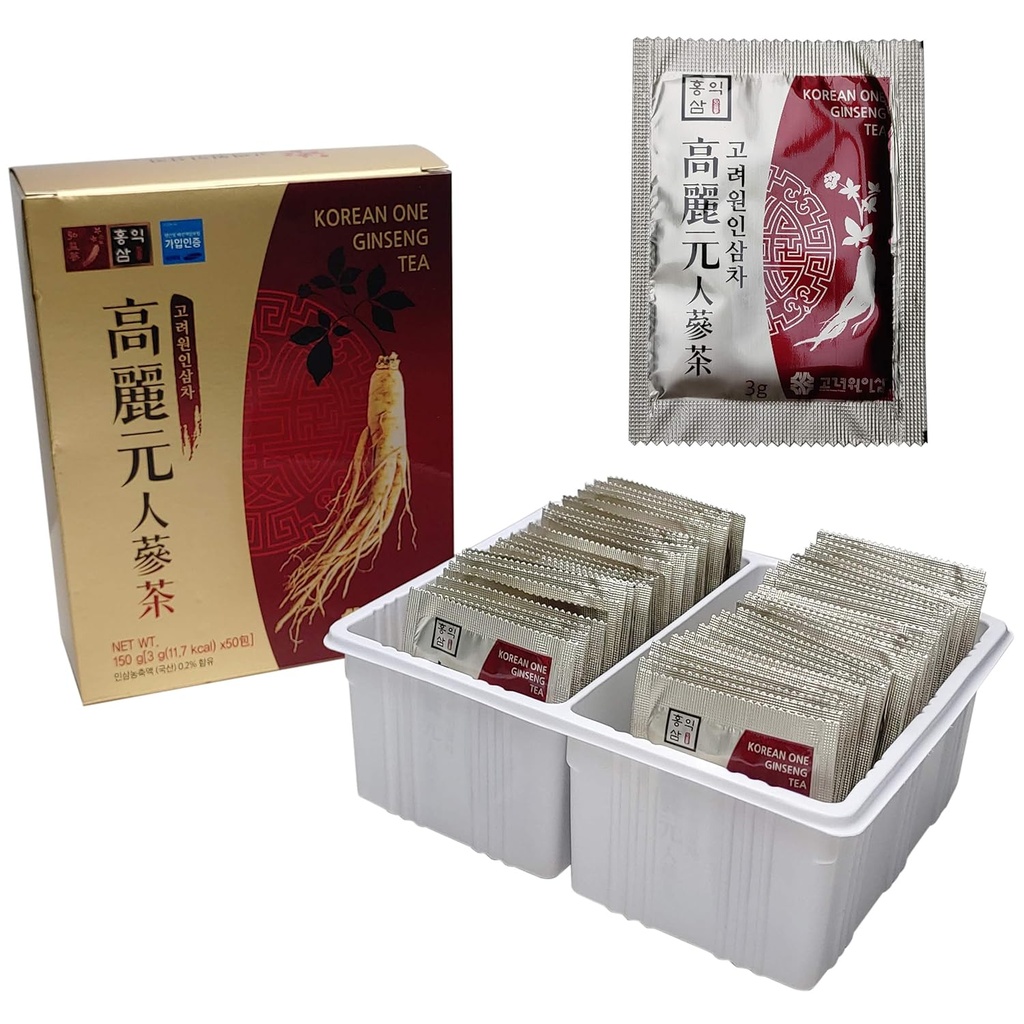 50 Bags of LENITH Korean Panax Ginseng Roots Extract Granules Tea - 150g (3g each)